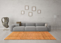 Machine Washable Abstract Orange Modern Rug, wshabs3233org