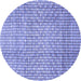 Round Machine Washable Abstract Blue Modern Rug, wshabs3233blu