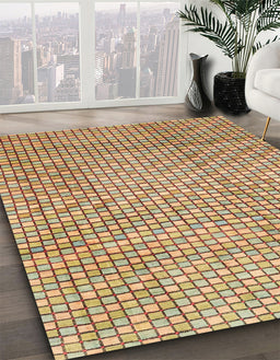 Machine Washable Abstract Red Rug in a Family Room, wshabs3233