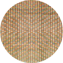 Round Abstract Red Modern Rug, abs3233