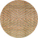 Round Abstract Red Modern Rug, abs3233