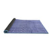 Sideview of Abstract Blue Modern Rug, abs3233blu