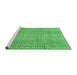 Sideview of Machine Washable Abstract Emerald Green Modern Area Rugs, wshabs3233emgrn