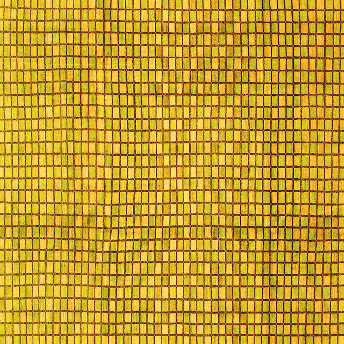 Square Abstract Yellow Modern Rug, abs3233yw