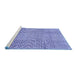 Sideview of Machine Washable Abstract Blue Modern Rug, wshabs3233blu