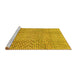 Sideview of Machine Washable Abstract Yellow Modern Rug, wshabs3233yw