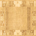 Square Abstract Brown Modern Rug, abs3234brn