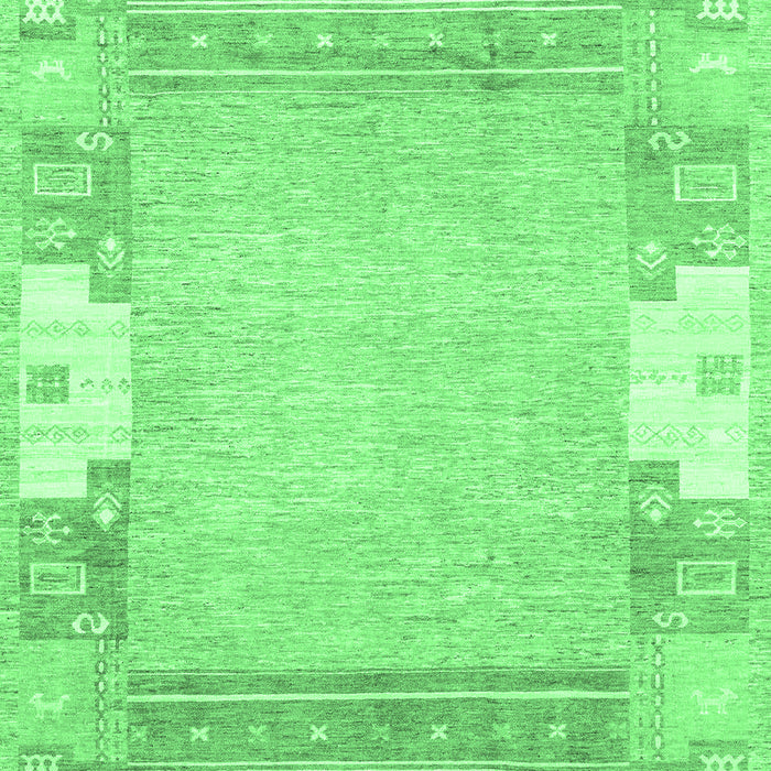 Machine Washable Abstract Emerald Green Modern Area Rugs, wshabs3234emgrn