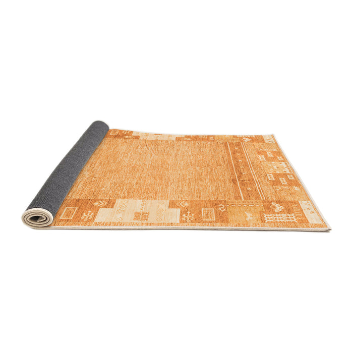 Sideview of Abstract Orange Modern Rug, abs3234org