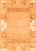 Machine Washable Abstract Orange Modern Area Rugs, wshabs3234org