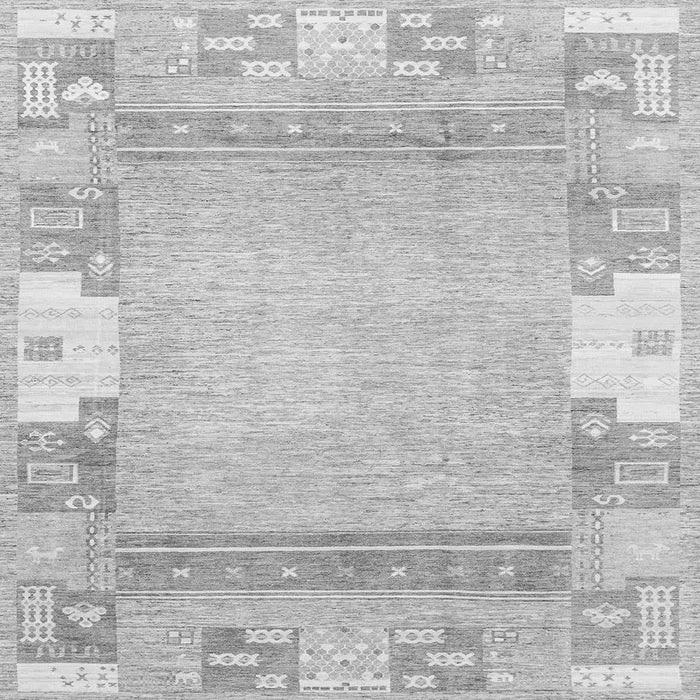 Square Abstract Gray Modern Rug, abs3234gry