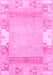 Machine Washable Abstract Pink Modern Rug, wshabs3234pnk