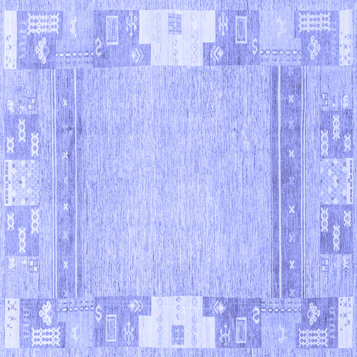 Square Machine Washable Abstract Blue Modern Rug, wshabs3234blu