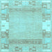 Square Machine Washable Abstract Light Blue Modern Rug, wshabs3234lblu