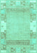 Abstract Turquoise Modern Rug, abs3234turq