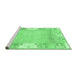 Sideview of Machine Washable Abstract Emerald Green Modern Area Rugs, wshabs3234emgrn