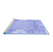 Sideview of Machine Washable Abstract Blue Modern Rug, wshabs3234blu