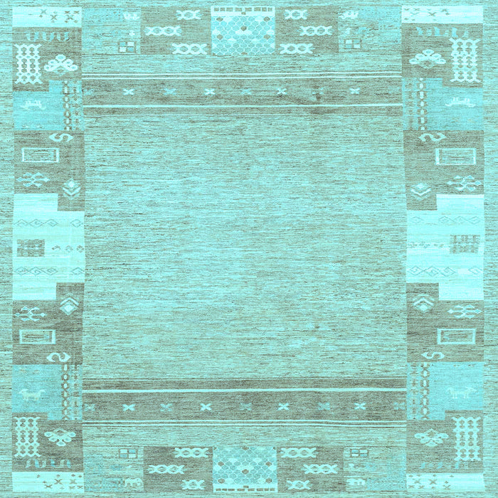 Square Abstract Light Blue Modern Rug, abs3234lblu