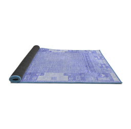 Sideview of Abstract Blue Modern Rug, abs3234blu