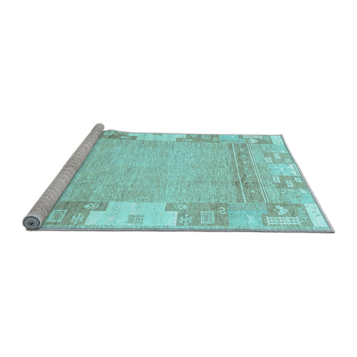 Sideview of Machine Washable Abstract Light Blue Modern Rug, wshabs3234lblu