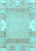 Abstract Light Blue Modern Rug, abs3234lblu