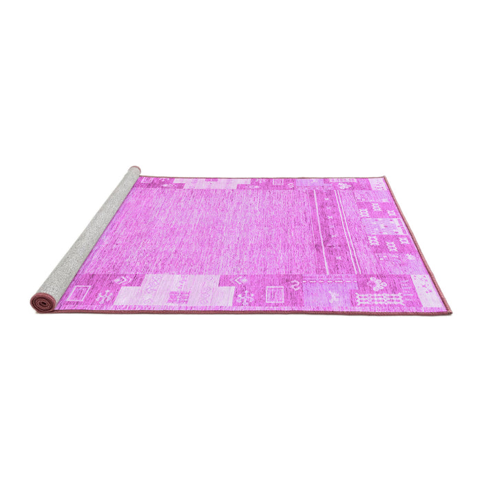 Sideview of Machine Washable Abstract Purple Modern Area Rugs, wshabs3234pur