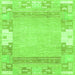 Square Abstract Green Modern Rug, abs3234grn