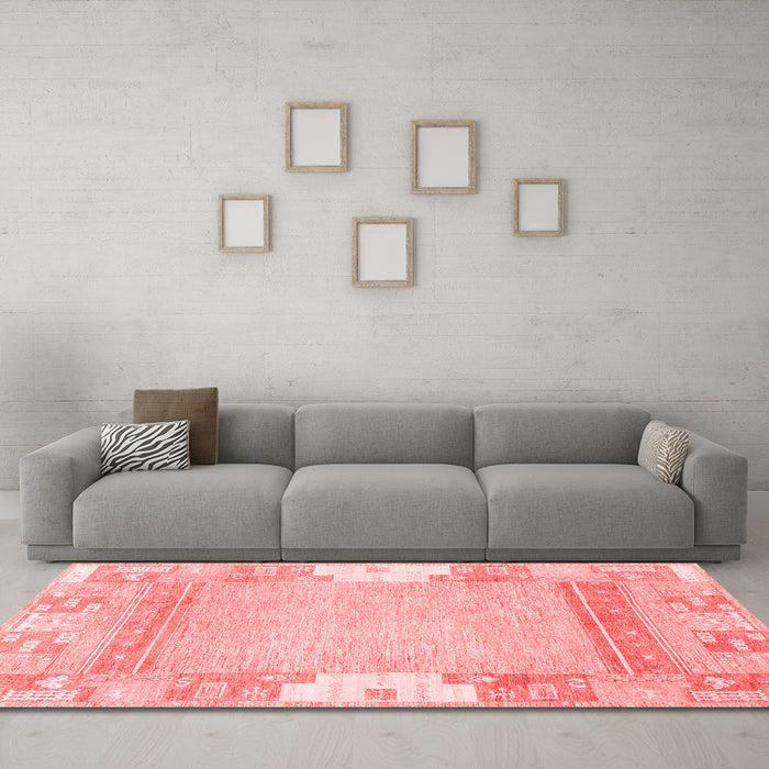Modern Red Washable Rugs