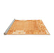 Sideview of Machine Washable Abstract Orange Modern Area Rugs, wshabs3234org