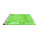 Sideview of Machine Washable Abstract Green Modern Area Rugs, wshabs3234grn