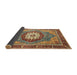 Sideview of Abstract Brown Red Modern Rug, abs3235