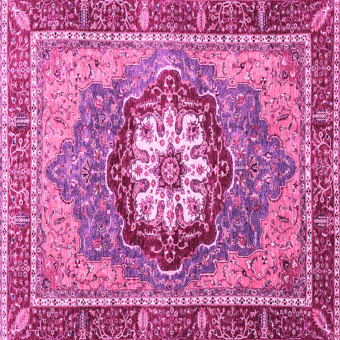 Square Machine Washable Abstract Pink Modern Rug, wshabs3235pnk