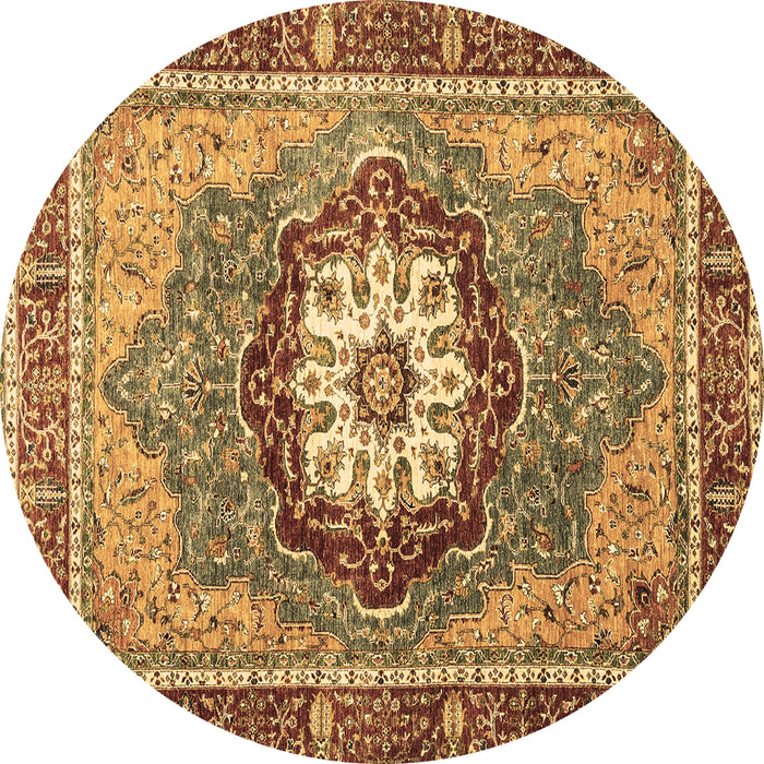 Round Machine Washable Abstract Brown Modern Rug, wshabs3235brn