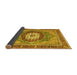 Sideview of Abstract Yellow Modern Rug, abs3235yw