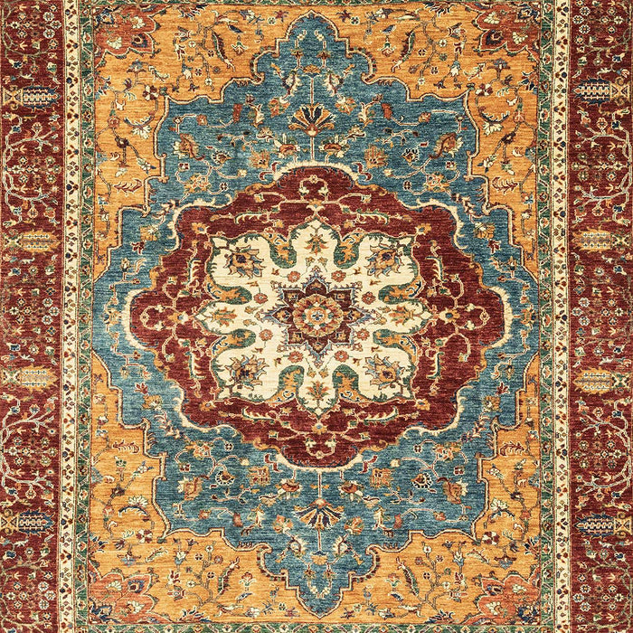 Machine Washable Abstract Brown Red Rug, wshabs3235