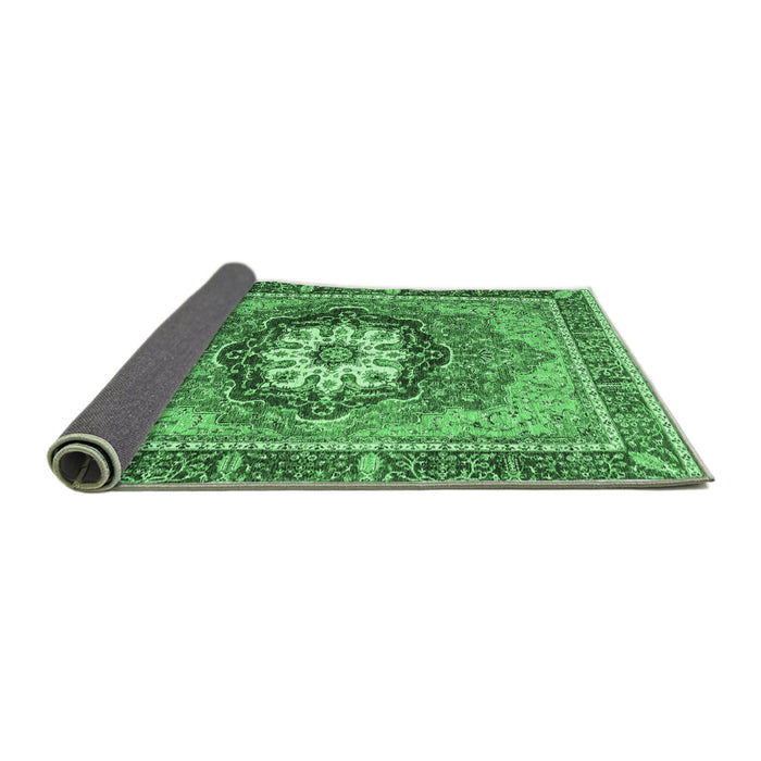 Sideview of Abstract Emerald Green Modern Rug, abs3235emgrn