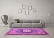 Machine Washable Abstract Purple Modern Area Rugs in a Living Room, wshabs3235pur