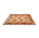 Sideview of Machine Washable Oriental Orange Traditional Area Rugs, wshabs3236org