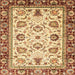 Square Abstract Mustard Yellow Oriental Rug, abs3236