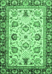 Oriental Emerald Green Traditional Rug, abs3236emgrn