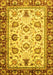 Machine Washable Oriental Yellow Traditional Rug, wshabs3236yw