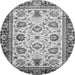 Round Oriental Gray Traditional Rug, abs3236gry