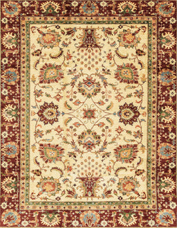 Abstract Mustard Yellow Oriental Rug, abs3236