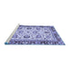 Sideview of Machine Washable Oriental Blue Traditional Rug, wshabs3236blu