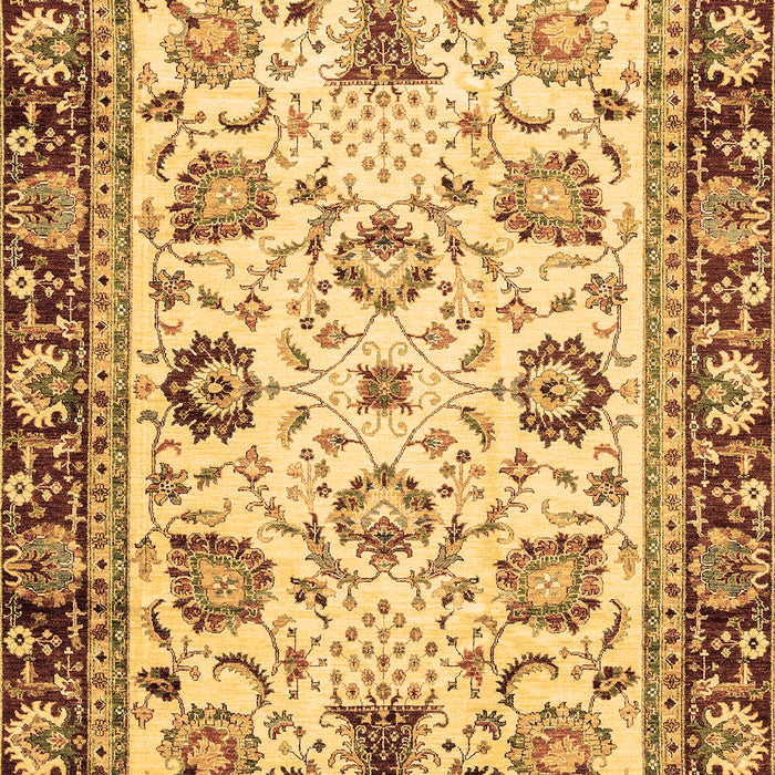 Machine Washable Oriental Brown Traditional Rug, wshabs3236brn