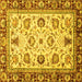 Square Oriental Yellow Traditional Rug, abs3236yw