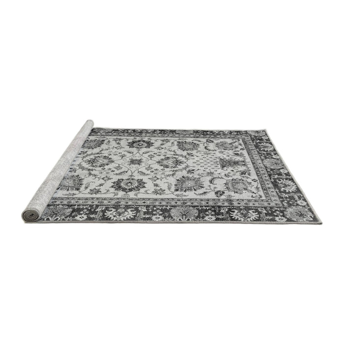 Sideview of Machine Washable Oriental Gray Traditional Rug, wshabs3236gry