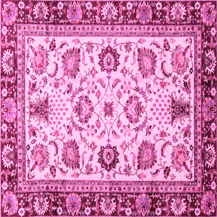 Square Oriental Pink Traditional Rug, abs3236pnk