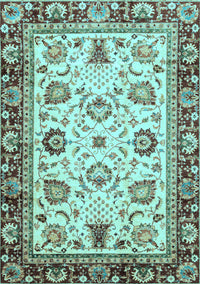 Oriental Light Blue Traditional Rug, abs3236lblu