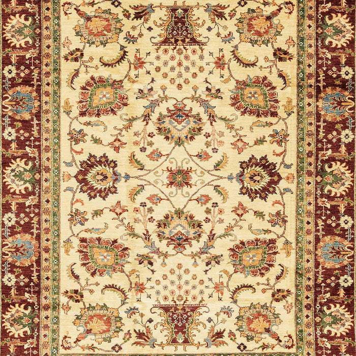 Machine Washable Abstract Mustard Yellow Rug, wshabs3236